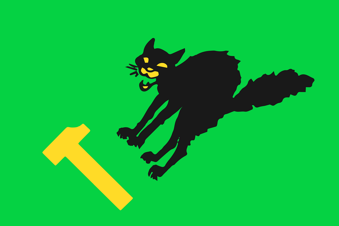First attempt at a geosocialist flag, with a “do you see the cat” reference to geoism borrowed from anarchist symbolism.