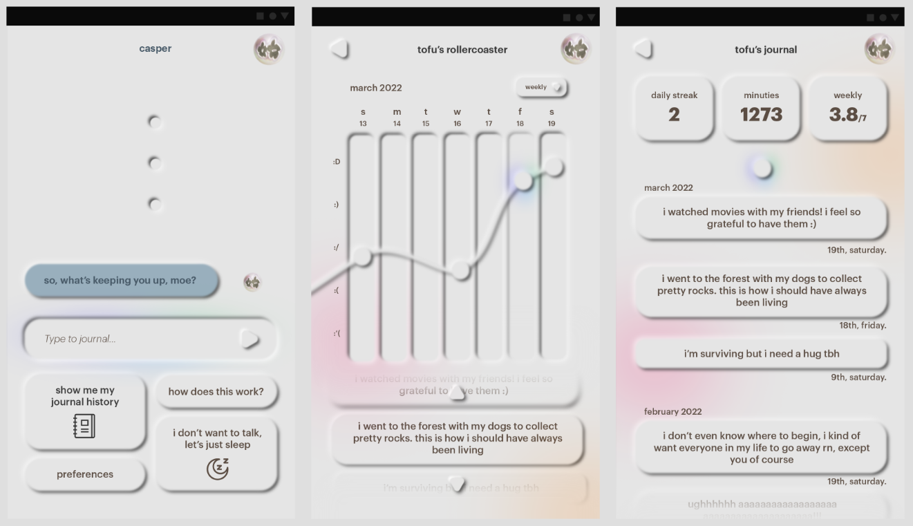 Homepage to journal history pages